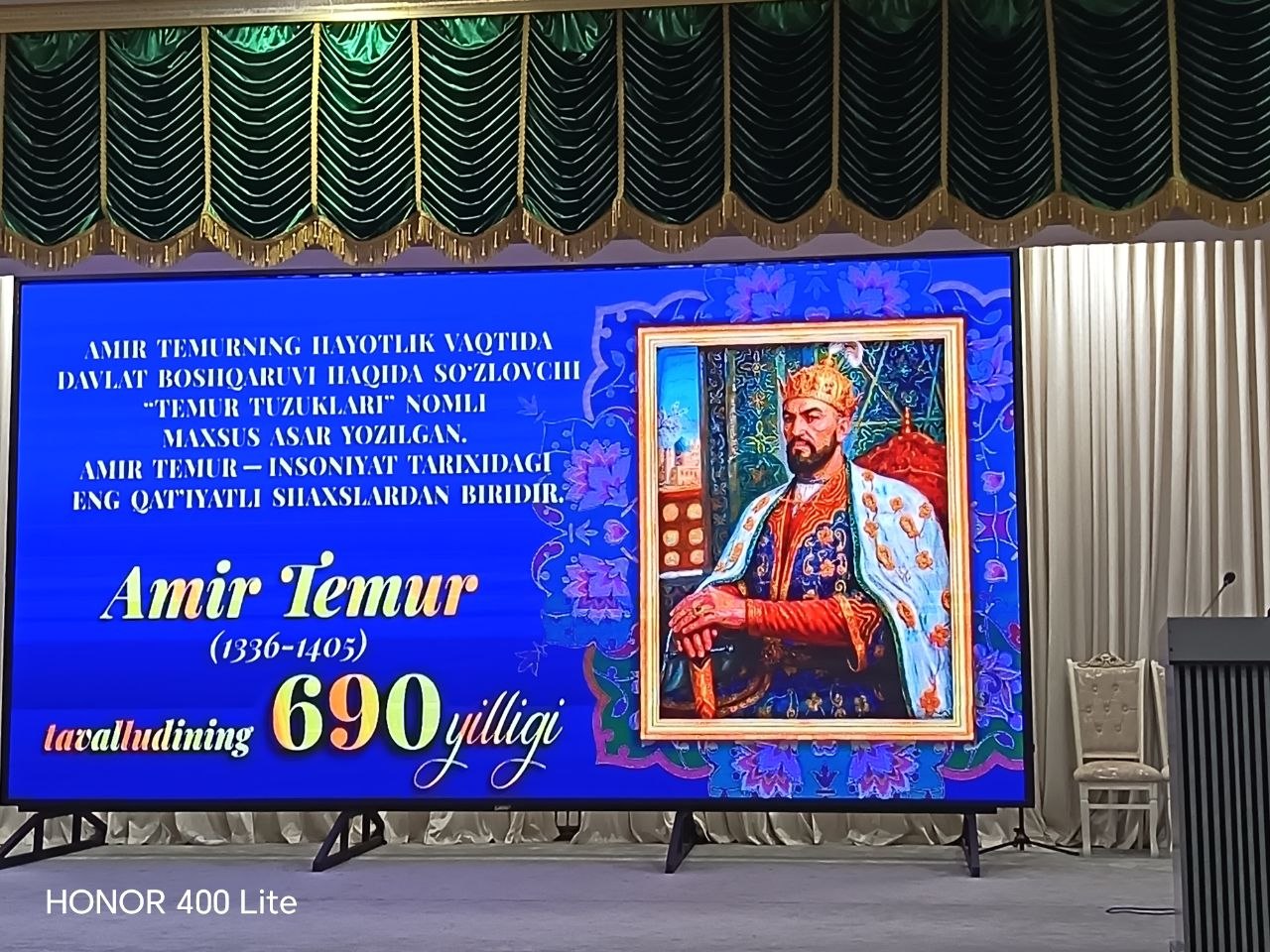 Amir Temur tavalludining 690 yilligi